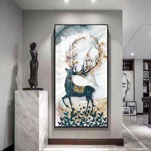 Flat Accessories Artwork Encrusted Porcelain Small Wall Modern Entryway Diamond Painting Decoration Geometric HD Abstract Jievv