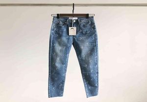 Marina Serre 20ss Early Spring Moon Print Embroidered Cropped Jeans6248564