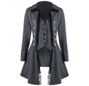 Mens Coat Tops Victorian Fashion Plus size Vintage Outwear Long sleeves Plain Medieval Lace16860122