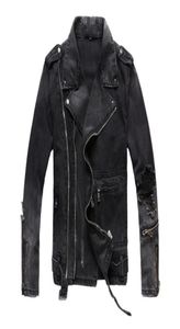 MEN039S Джинсовая куртка модная джинсовая куртка байкер -байкер Demin Jackets Casual Streetwear Vintage Mens Jean Hip Hop Clothing M4XL Top Q47218546689