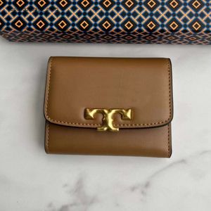 Luxury Brand Handbag Designer Purse de desconto de nova bolsa feminina dobra carteira curta zíper zero carteira de couro caixa de bolsa de bolsa zhuk