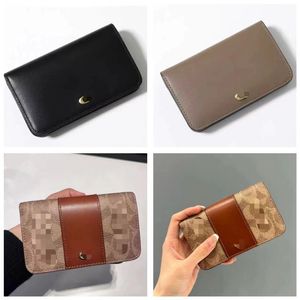 C5870 Slim Multi-Card Folding Snap Card Case Card Holder Classic Style Short Card and Coin Purse Long Wallet