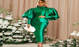 Kobiety Maxi Drs Long Lantern Dress Christmas High Collar Bodycon Sexy Shiny Celebrate Celebrate African Sray Birthday Event 2021 NEW8156356