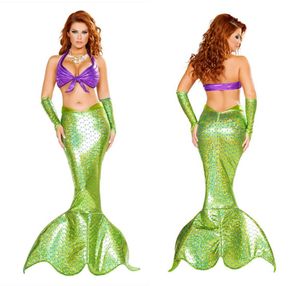 Trajes de Halloween para adultos Halloween New Mermaid Princess Dress Cosplay Costume Ariel Dress Dresses Românticos Masquerade Fancy P8088580