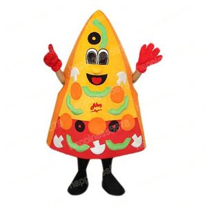 Halloween Pizza Mascot Costumes Högkvalitativ tecknad karaktärutrustning Suit Halloween vuxna storlek födelsedagsfest utomhusfestival klänning