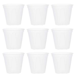 Plantadores POTS 10 Peças de Planta Transparente Planta Controle de Raiz Recipientes de plástico com vasos de orquídeas perfurados para escritório e decoração de casaQ240517