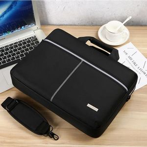 Storage Bags Computer Bag Portable One-shoulder Travel 14-inch Notebook Black Waterproof Business Briefcase