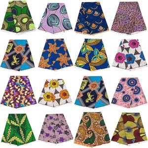 6 iarde/lotto tessuto da cucito fai -da -te Materiale in poliestere africano Women Handworking tessuti FP6459 240511