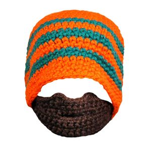 Whole Warm Knitted Winter Hat adult Funny Beard Hat For Man Cool Woolen Hip Hop Hat7096572