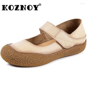 Scarpe casual koznoy 3cm roma mucca vera pelle velove donne loafer comoda piattaforma di moda concisa a cuneo piatti estivi designer mary jane