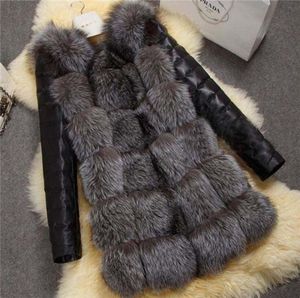 Women039s Fur Faux 2021 Fashion Women Winter Medium Long Artifical Vests Warm Coats Sliver Vest5046024