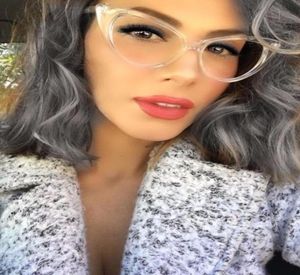 Женские оптические очки винтажные ретро -глаз прозрачные очки Cat Eye Clear