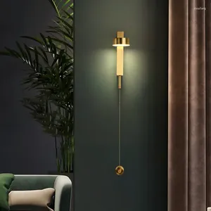 Lampada a parete Lettura Long Sconces Light Light Craveck Crystal Sconce Lighting Cined Led Testa Antique Pulley in legno