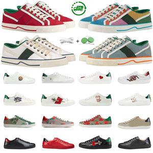 Männer Frauen Freizeitschuhe Designer Sneaker Luxus Low Flat Fashion Ace Tiger Sticked Black White Red Green Stripes Plattform Wanderschuh Trainer Sport Sneaker