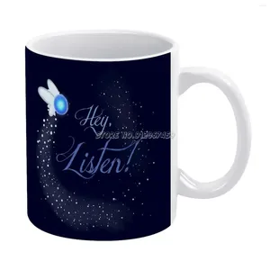 Muggar hej lyssna! Kaffe mönster mugg 330 ml mjölkvatten cup kreativa fäder dag gåvor länk legend av sagan ru
