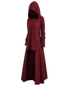 PLUSSIZE DRESS ELASTIC Women Dress Hoodie Casual Loose Stretch SolidCoor Coat Stor elegant lång kjol Höjd klänning WomenBO5114194
