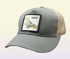 Stingy Hats Net Red Animal Series Mesh Brodery Curved Brim Cartoon Rooster Truck Chaozhou Man Baseball Hat3414989