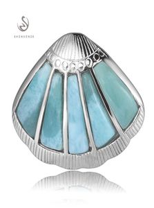 Promocja Shunxunze Larimar Natural Stone Wiselant Noble Hojne Women 925 Sterling Jewelry Akcesoria S dropShippin1493616