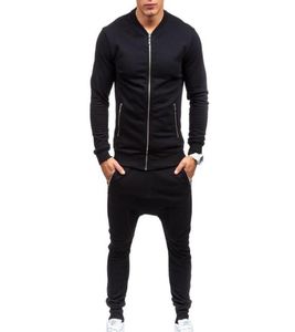 Mężczyźni Casual Wear Zestaw Mody Modne Bluzy Bluzy Plus XXXL ROPA de Deporte Suit Black Fitness Wytrzymałe męskie dostyki1820082