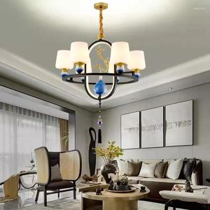 Chandeliers Modern Chinese Style Chandelier Restaurant Bedroom Zen Study Creative Living Room Ceramic