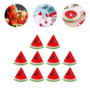 Party -Dekoration 10 PCs Simulierte Wassermelonscheiben Dekorationen Fruchtkünstliche Früchte für lebensechte fruchtbare falsche PVC
