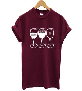 Women039s T -Shirt Mode Frauen T -Shirt -Goblet gedruckt kurzarm Oneck Oneck lustige Wein Casual Tee Streetwear Kleidung Brand8718261