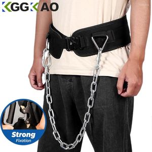 Waist Support Weight Lifting Dip Belt Neoprene Back Gym With Chain For Fitness Bodybuilding Pull Up Strength Training Load Strap