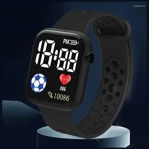 Zegarki cyfrowe Masowe zegarki dla mężczyzn Women Waterproof Sport LED Electronic Randwatch Casual TPU Pasp Zegarek Zegar Zegar Montre Montre