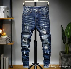 MEN039S LUXURY Designer Jeans Jeans Square Jeans Men039s Parfüm Motorradfahrer hoher Taille Tight Bike Skinny Jeans3895243