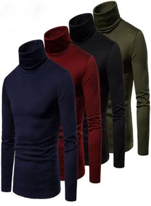 Männer Langarm Pullover hoher Nacken Rollkragenpullover Slim T -Shirt Tee2917231