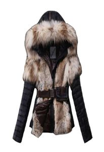 Moda kış aşağı ceketler sıcak kadın ince kapüşonlu kısa tasarımcılar kadın için açık hava kürk ceket 8742005 ile yüksek kaliteli dış giyim
