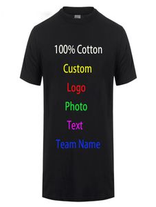 100 хлопчатобумажная футболка мужская индивидуальная текст DIY ваш собственный дизайн po print uniform Компания Команда Реклама Футболка CX2007071687632