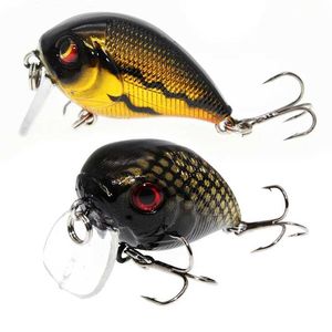 Yemler Cazlar 1 Wobblers Yüksek kaliteli krank yem simülasyonu Balıkçılık Yem 4.5cm 7g Kuru Yem Yüzen Sert Yem Bas Araba Pesca Balıkçılık Gearq240517