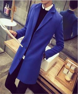 new trench men039s fashion coat Turndown collar long outwear overcoat manteau homme woolen overcoat8839619
