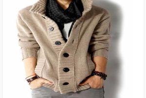 Мужчины зимние теплые свитера Turtleneck Cardigan Swaters Новые мужские толстые одноразовые кардиганские повседневные свитера для мужчин High Qua3381859