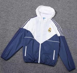 2023 2024レアルマドリードフルジッパートラックスーツトレーニングスーツVini Jr Bellingham Hooded Jacket Windbreaker 23/24 Real Madrides Men Football Camavinga