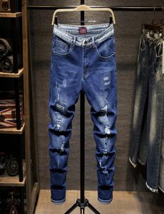 Men039s Jeans Fashion Brand Ripped Men Skiny Pants Man Cowboys Demin Male Ounsers 95153963531