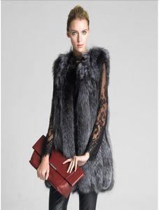 Wholenew Design 2016 mode vinter kvinnor päls väst faux räv päls kappa kvinna kappa päls västar jacka kvinnliga damer överrock storlek 6244157