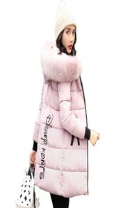 2018 New Fashion Women Winter Jacket med päls krage varm huva kvinnliga kvinnor vinterrock long parka utkläder camper s181015042048715