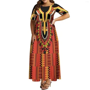 Partykleider benutzerdefinierte afrikanische Kunstdruck Frauen halbärmelige Kleidung Persönlichkeit Antistatische Sommer Plus Size 8xl