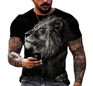 Men039s plus tees polos tshirts lejon djurläge intryck 3d t manlig skjorta kommer att se streetwear i mode korta ärmen lar3589980
