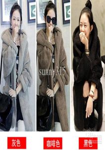 New Hooded Cloak Plush Cape Coats Plus Size Casual Cardigan Blouse Poncho Hoodies Warm Outerwear Winter Autumn Overcoat7384968