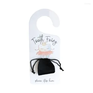 Storage Bottles Acrylic Tooth Fairy Door Hanger Sign With Pick Up Bag Dropship