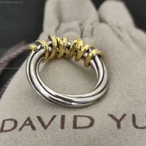 Dy Twisted Vintage Band Designer David Yurma Jewelry Rings för kvinnor Män med diamanter Sunflower Luxury Gold Plating Engagement Gemstone Gift 805