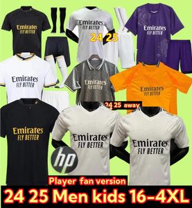 3xl 4xl 24 25 hayran oyuncusu versiyonu futbol formaları Benzema Rodrgo Bellingham 2024 2025 Vini Jr Futbol Gömlek Camiseta Futbol Erkekler Çocuk Kiti Kadınlar Modric Real Madrids Y3