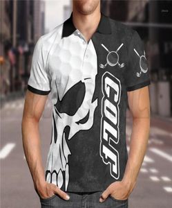 Men039s Polos Summer Dorts For Men Skull Golf Shirt 3D Printed Sleeve T Tops Camisasmen039S Men039Smen0393220522