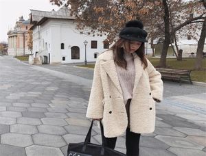 Mishow Lamb Wool Coat Kvinnlig Vinterkoreansk Loose Sheep Hair Velvet Pur Coat Jacket Högkvalitativ Streetwear Women Coat MX18D6508 T28663479