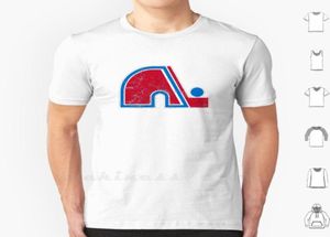 Men039s Tshirts Quebec Nordiques. Беспокойный логотип несуществующий хоккейный командный футбол