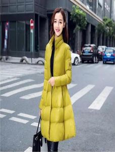 Fashion Women039s Giacca inverno giù giacca e giacca calda sottile e giacca Big Swing Giallo Black Ladies Snow Wear6127677