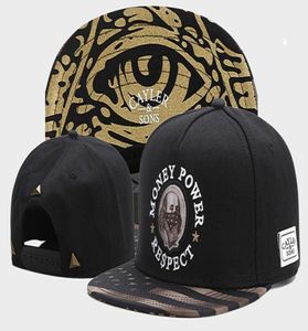& Sons MONEY POWER RESPECT usa flag brim Caps Bone NEWest Quality Unisex Fashion Brand Man Hip Hop Visor SnapBack Hip-Hop hats gorras6444597